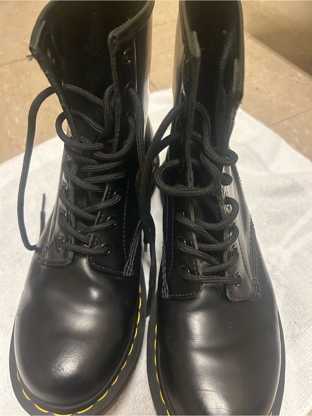 Dr. Martens 1460 Black Smooth Leather 8-Eye Boots - Women’s 8